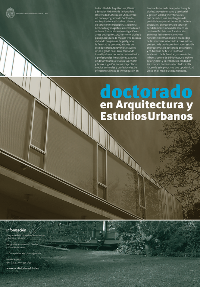 Doctorado en Arquitectura y Estudios Urbanos